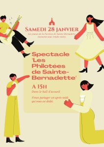 20230128 Affiche spectacle les Philotées de Sainte-Bernadette site PI